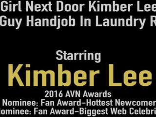 Young female Next Door Kimber Lee Gives chap Handjob in Laundry | xHamster