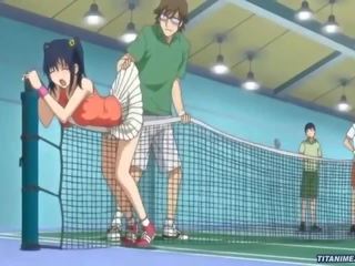 Sebuah seksual terangsang tenis praktek